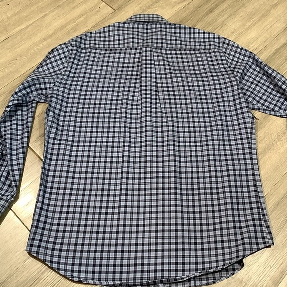Peter Millar Blue Plaid Long Sleeve 100% Cotton Button Up Shirt size L - Picture 9 of 12